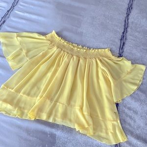 Shoulder to Shoulder Beautiful Yellow Blouse
